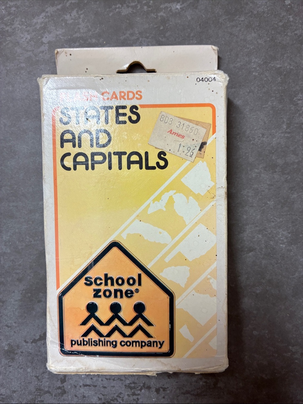 States and Capitals Flash Cards - Yellow